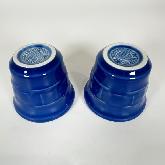 NEW Longaberger Woven Traditions Votive Cups Set of 2 Cornflower Blue USA Made - Picture 8 of 9